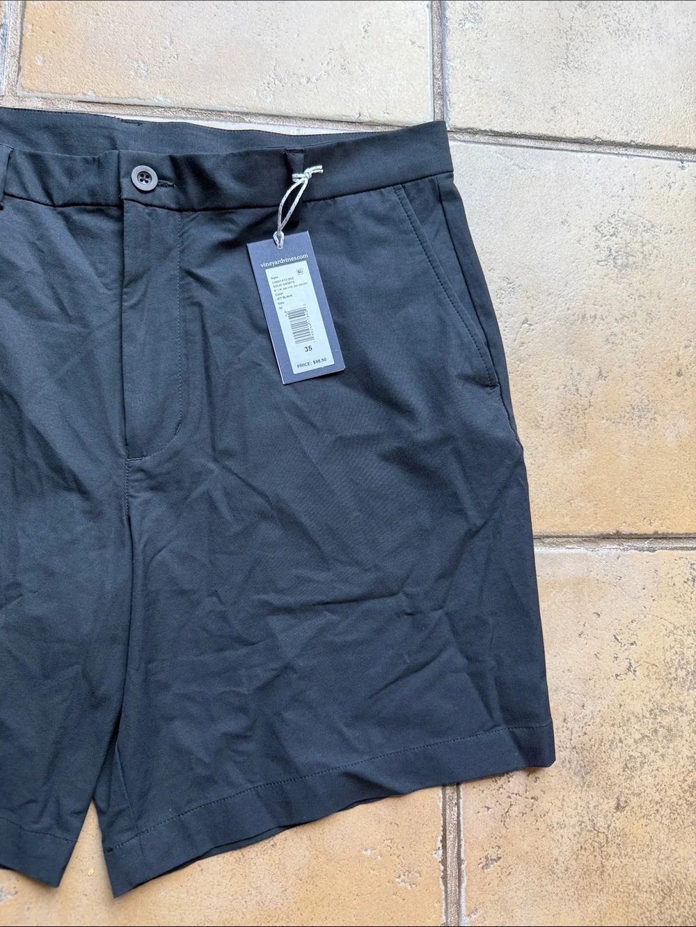 Vineyard Vines Men's Black Performance Golf Shorts